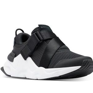 Sorel black white Kinetic Renegade Rene Strap Sneaker Black Size 8